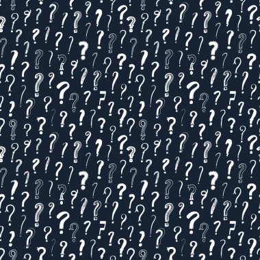 Elle çizilmiş soru işaretleri desen. Tasarımınız için arka plan doodle