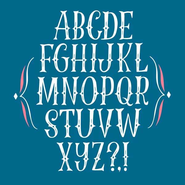 Handgezeichnete Vektor Buchstaben Schöne Dekorative Schrift Für Ihr Design — Stockvektor
