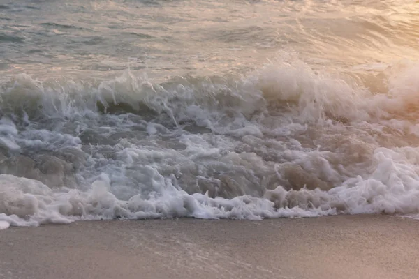 Bild Ställa Skönheten Havet Och Vågorna Återspeglar Från Solen Stockbild