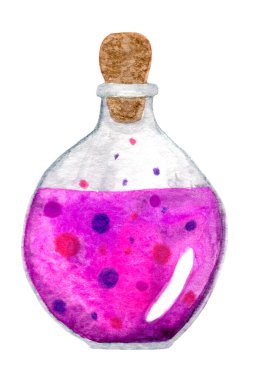 Cadılar Bayramı için renkli, karikatür iksirleri ve zehirler..