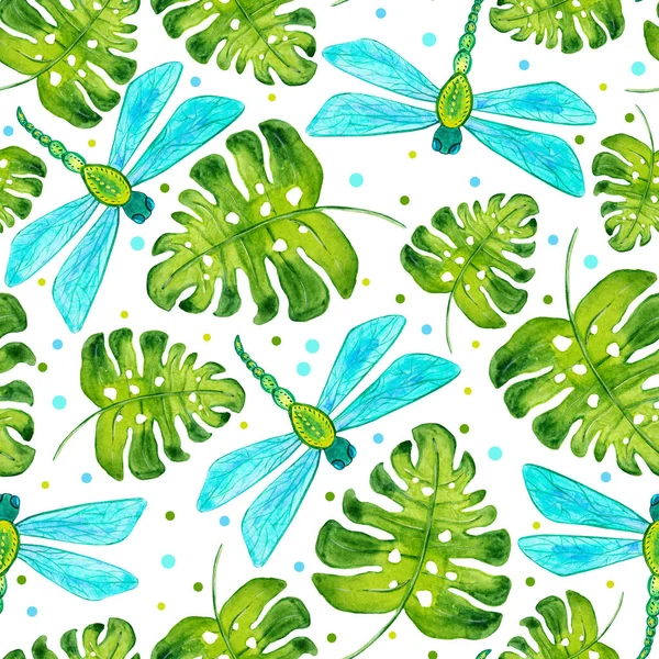 watercolor beetles pattern