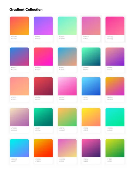 Beautiful color gradient collection. Gradients template for your design. Trendy modern soft gradients for mobile and web design