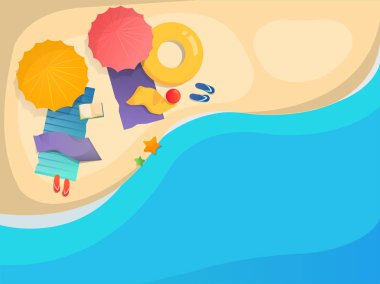 Güneşli sahil manzaralı arka plan