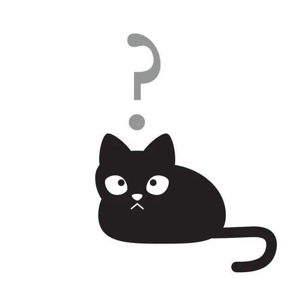 Cat in confused state of mind — Stock Vector