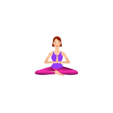 güzel kız yoga yapıyor