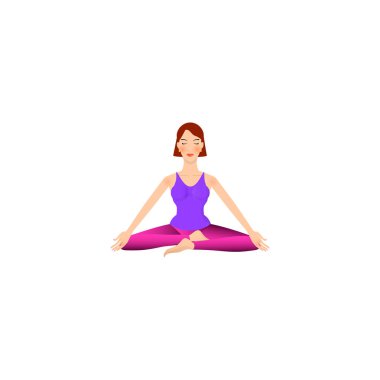 güzel kız yoga yapıyor