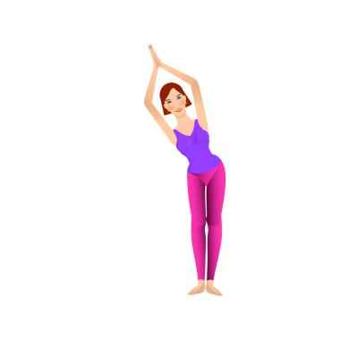 güzel kız yoga yapıyor
