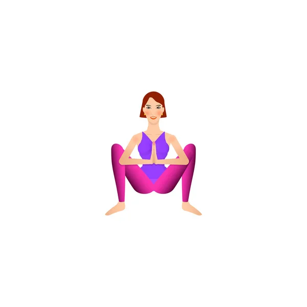 Beautiful girl is doing yoga — Stock Vector