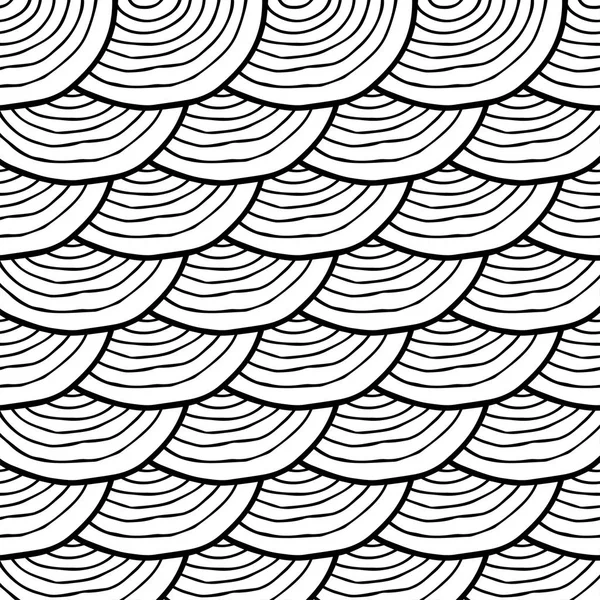 Motif Sans Couture Monochrome Dessiné Main Abstrait Doodle — Image vectorielle