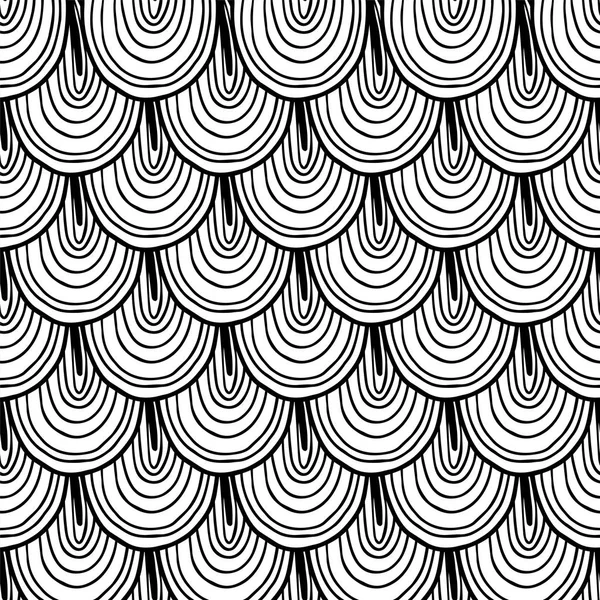 Motif Sans Couture Monochrome Dessiné Main Abstrait Doodle — Image vectorielle
