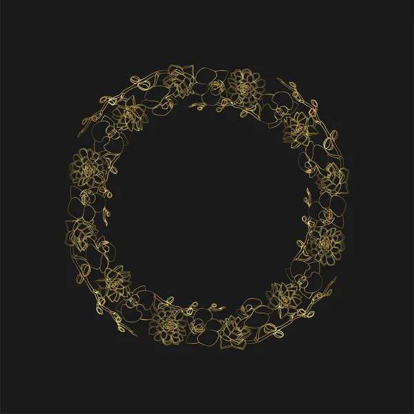 El çizilmiş doodle tarzı sulu ve orkide çiçekler