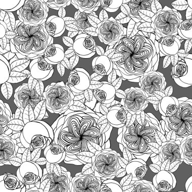 Juliet bahçe gül çiçekleri, doğa çiçek ile dikişsiz desen 