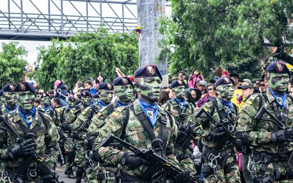 Bogota Kolumbien Juli 2018 Militärparade Anlässlich Des Jahrestages Der Kolumbianischen — Stockfoto