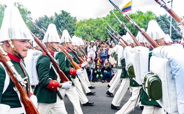 Bogota Kolumbien Juli 2018 Militärparade Anlässlich Des Jahrestages Der Kolumbianischen — Stockfoto