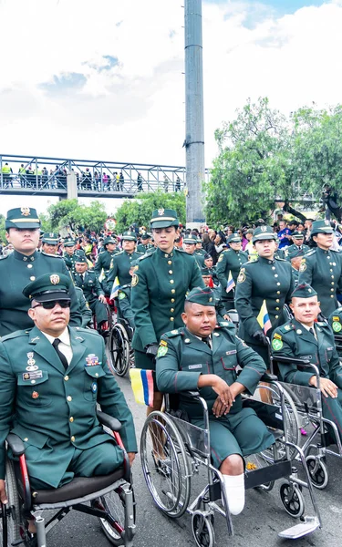 Bogota Kolumbien Juli 2018 Militärparade Anlässlich Des Jahrestages Der Kolumbianischen — Stockfoto
