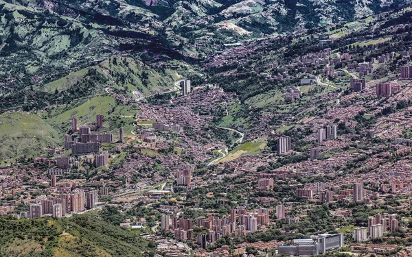 Vue en haute altitude de la ville de Medellin B — Photo