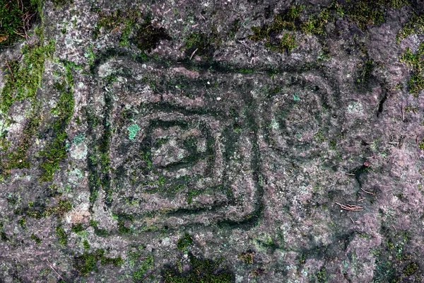 Stock image Ancient petroglyphs carved by the Carib tribes A