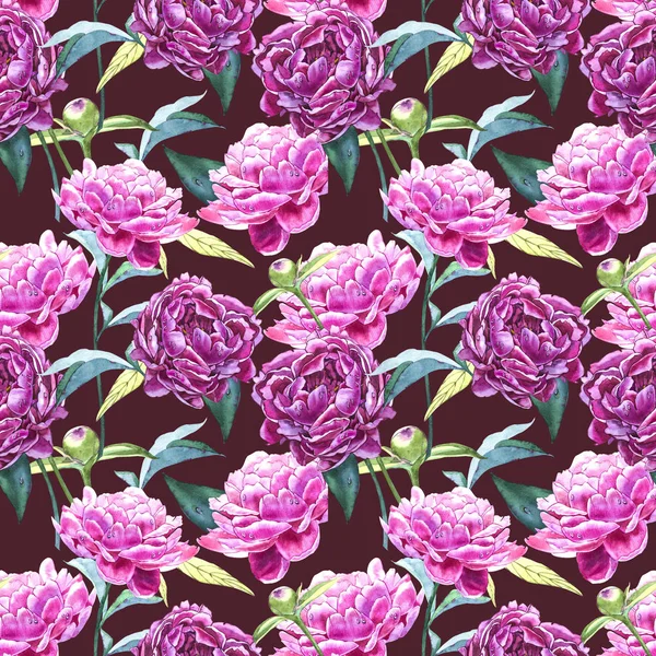 Şakayık çiçekleri ile sorunsuz arka plan. Sulu boya resim. Grafik el çekilmiş çiçek desenli. Tekstil kumaş tasarım.