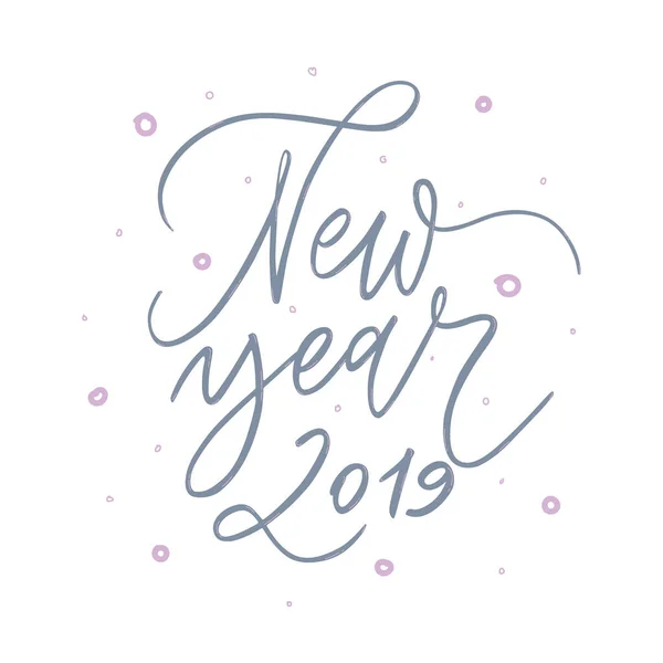 Reative 2019 Año Nuevo lettering. Aislado. Ilustración en acuarela. Feliz Año Nuevo. Caligrafía china —  Fotos de Stock