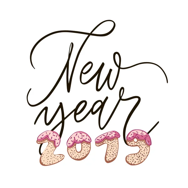 Creative 2019 Scrisoare de Anul Nou. Izolat. Ilustrație vectorială. Happy New Year . — Vector de stoc