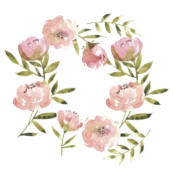 Blommor akvarell vektorillustration. Mor s dag, bröllop, födelsedag, påsk, Valentine s Day. — Stock vektor