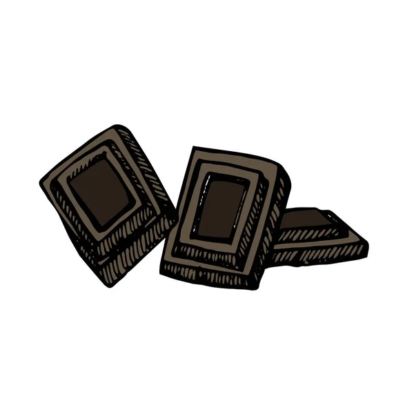 Ilustraciones Bocetos Chocolate Vector Ilustraciones Dibujadas Mano Aisladas Sobre Fondo — Archivo Imágenes Vectoriales