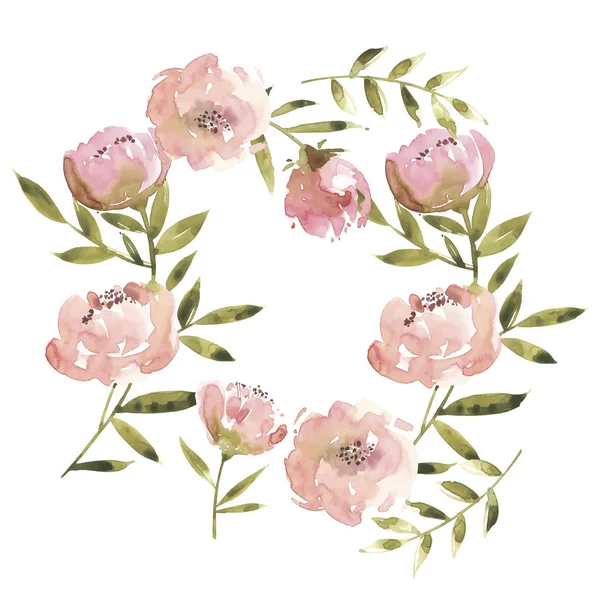Blommor akvarell illustration. Mor s dag, bröllop, födelsedag, påsk, alla hjärtans dag. — Stockfoto
