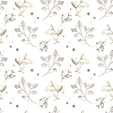 Altın yaprak tasarım öğeleri. Davetiye, düğün kartları, Sevgililer günü, tebrik kartları için dekorasyon öğeleri. Beyaz arka plan üzerinde izole. Vintage çiçek arka plan.