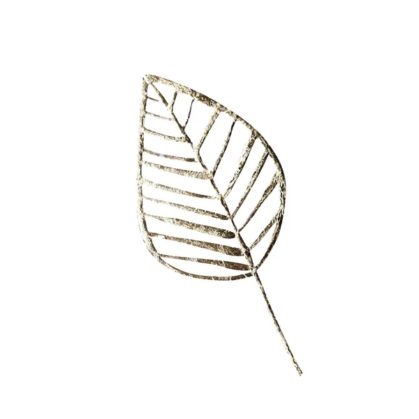 Golden leaf designelement. Dekoration element för inbjudan, bröllop kort, alla hjärtans dag, gratulationskort. Isolerade på vit bakgrund. Vintage blommig bakgrund. — Stockfoto