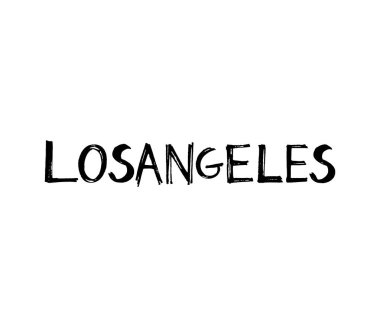 Tropik yaprakları ile tipografi sloganı. T gömlek baskı için el çizilmiş Los-angeles.