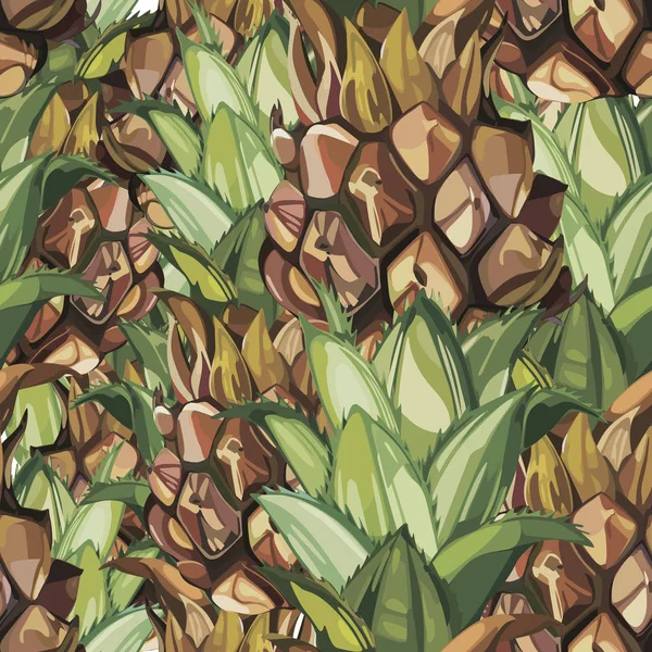 Структура ананаса. Бесшовный рисунок с тропическими Ананами. Элемент для оформления приглашений, киноплакатов, тканей и других предметов . — стоковое фото