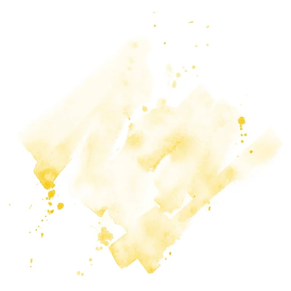 Watercolor hand drawn background yellow with splash. Watercolor illustrations.