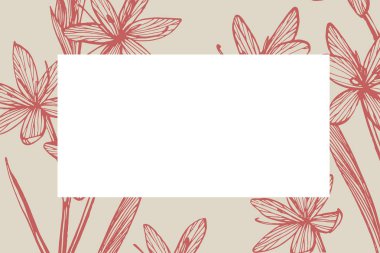 El çizilmiş çiçek ve bitkilerin toplanması. Botanik. Ayarlamak. Vintage çiçekler. Gravür tarzında siyah beyaz illüstrasyon.