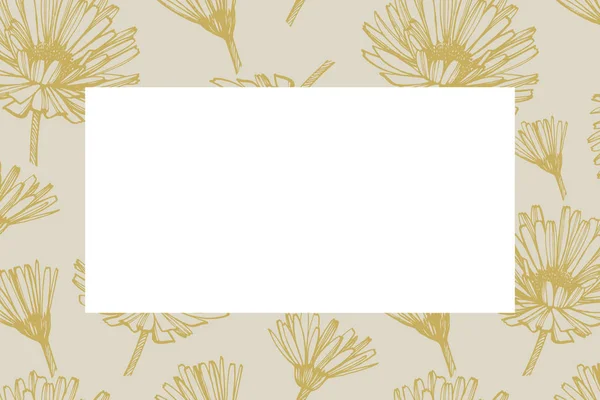 Flores y plantas dibujadas a mano teamplan las tarjetas horizontales. Papel pintado de texto abstracto manuscrito. Imitación de una letra vintage abstracta. Botánica, flores vintage . — Foto de Stock