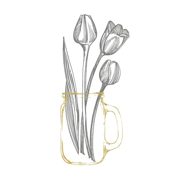 Tulip flower graphic sketch illustration. Botanical plant illustration. Vintage medicinal herbs sketch set of ink hand drawn medical herbs and plants sketch.