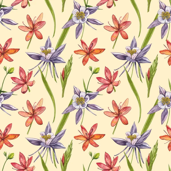 Kafir Zambak çiçekleri. Kusursuz desenler. El çizilmiş çiçek ve bitkilerin toplanması. Botanik. Ayarlamak. Vintage çiçekler. Çiçek ve yaprakların suluboya seti, el çizilmiş çiçek illüstrasyon izole bir