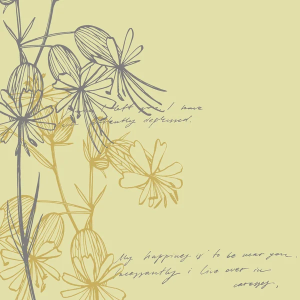 Blåsa Campion blommor. Uppsättning av ritning blåklint, blommiga element, handritade botaniska illustration. Bra för kosmetika, medicin, behandling, aromaterapi, omvårdnad, paket design, fält bukett — Stock vektor