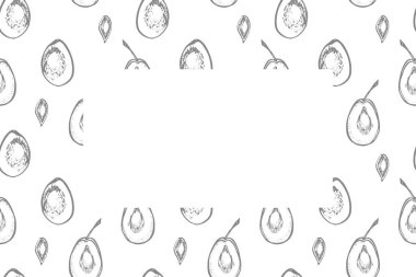 Erikler elle çizilmiş illüstrasyon. Mürekkep çizimi. El çizimi çizimi. Beyaz arka planda izole edilmiş. Sağlıklı organik yiyecekler. Çiftlik pazarı ürünleri. Paket tasarımı için en iyisi.