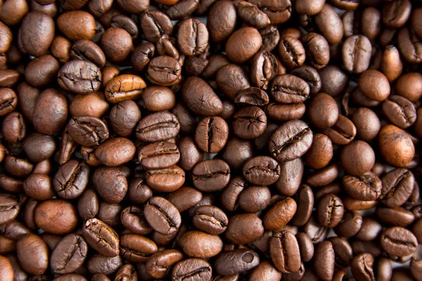 Geröstete Kaffeebohnen Hintergrund Braune Kaffeebohnen Für Kann Als Hintergrund Verwendet — Stockfoto