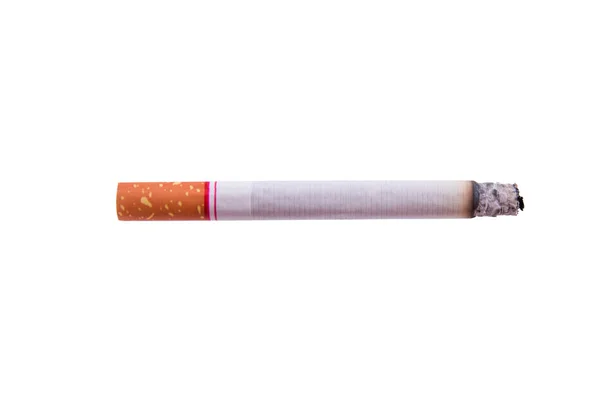 Cigarett Isolerad Vit Bakgrund Med Urklippsbana — Stockfoto