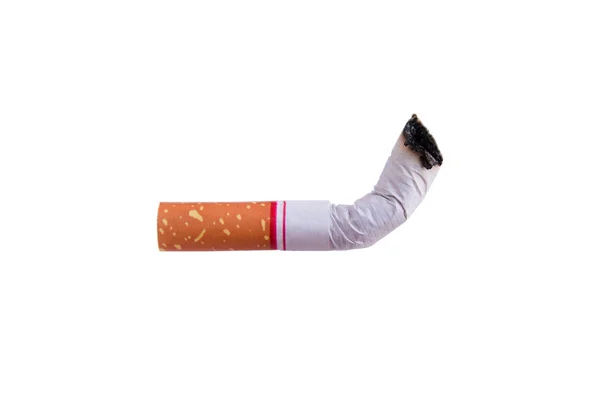 Sigaret Kont Geïsoleerd Een Witte Achtergrond Met Uitknippad — Stockfoto
