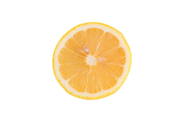 Φέτα Πορτοκάλι Που Απομονώνονται Λευκό Φόντο Διαδρομή Αποκοπής — Φωτογραφία Αρχείου