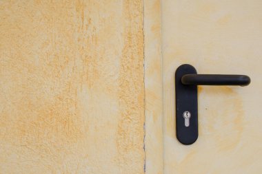 Kopyalama alanı ile Siyah kapı kolu ve Güvenlik kilidi kapatın