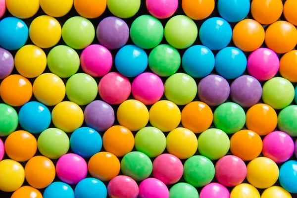 Pile Colorful Sweet Candy Chocolates Coated Background Colourful Collection — Stock Photo, Image