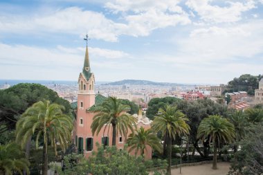 Barselona Park Guell şehir. Gaudi Evi Müzesi