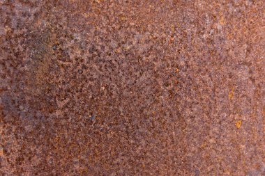 Kahverengi pas lekeleri dokusuna paslı metal duvar eski beyaz boya. Paslı metal arka plan.