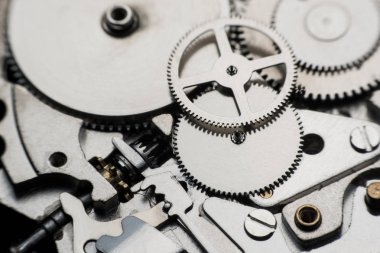 Makineyle ilgili seyretmek / dişli saat. SMM ve vites saat arka plan içinde kapatın