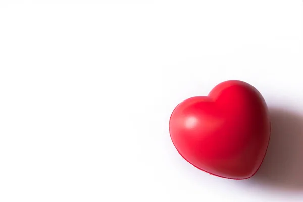 Corazón Rojo Espuma Roja Con Forma Corazón Para Tarjeta San — Foto de Stock
