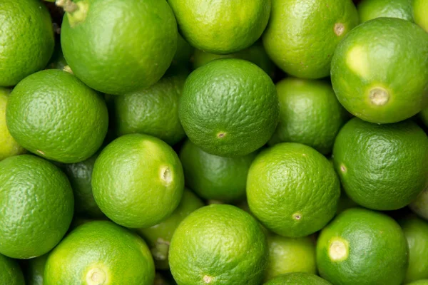 Citron Vert Agrumes Fond Des Limes Juteuses Fraîches Aliments Sains — Photo