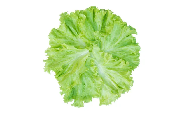 Salade Blad Sla Geïsoleerd Een Witte Achtergrond Met Uitknippad — Stockfoto